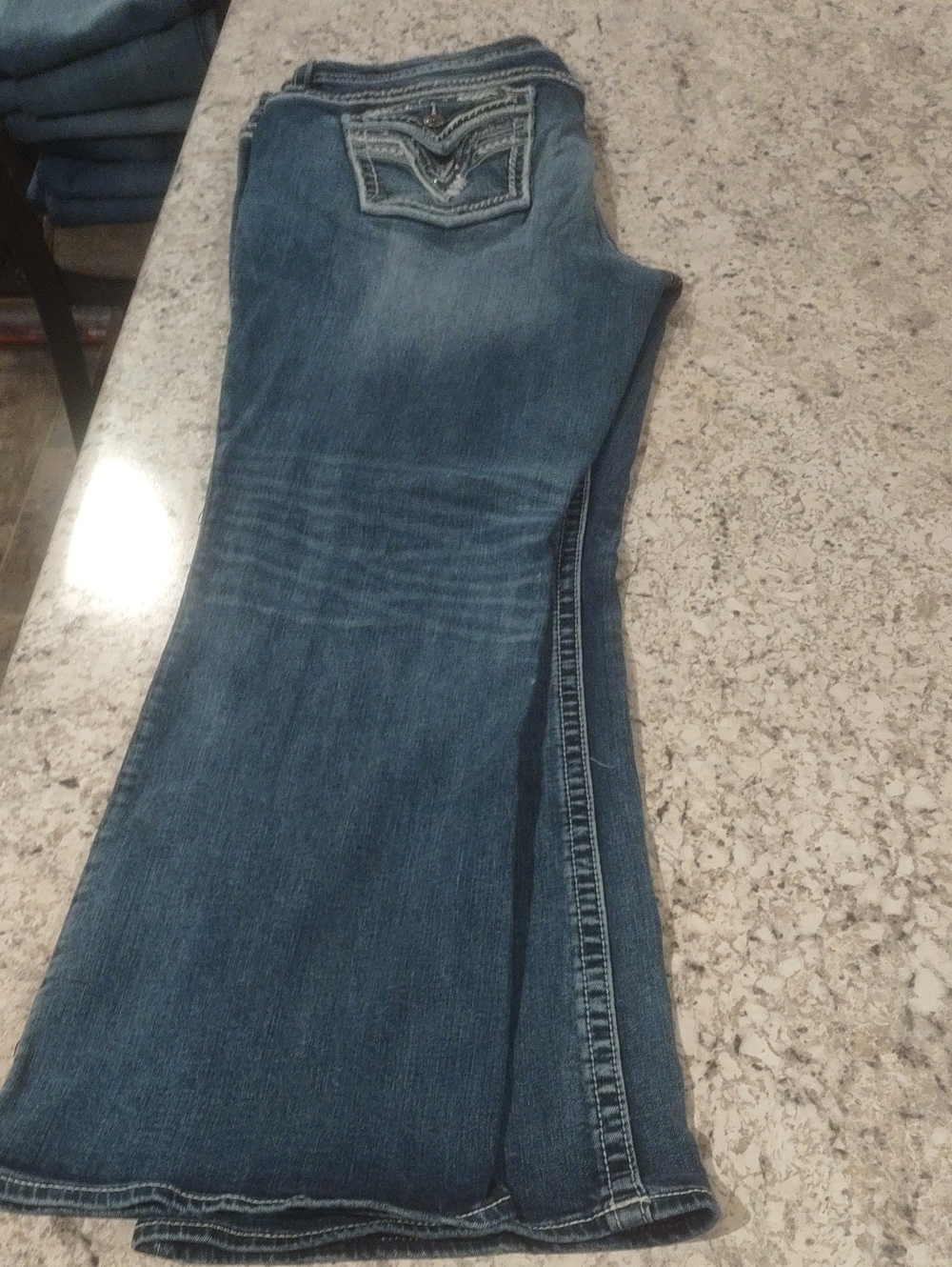 Cboone361 Bundle: Vigoss Bootcut Classic Stretch Denim Embroidered Jeans S20 L32